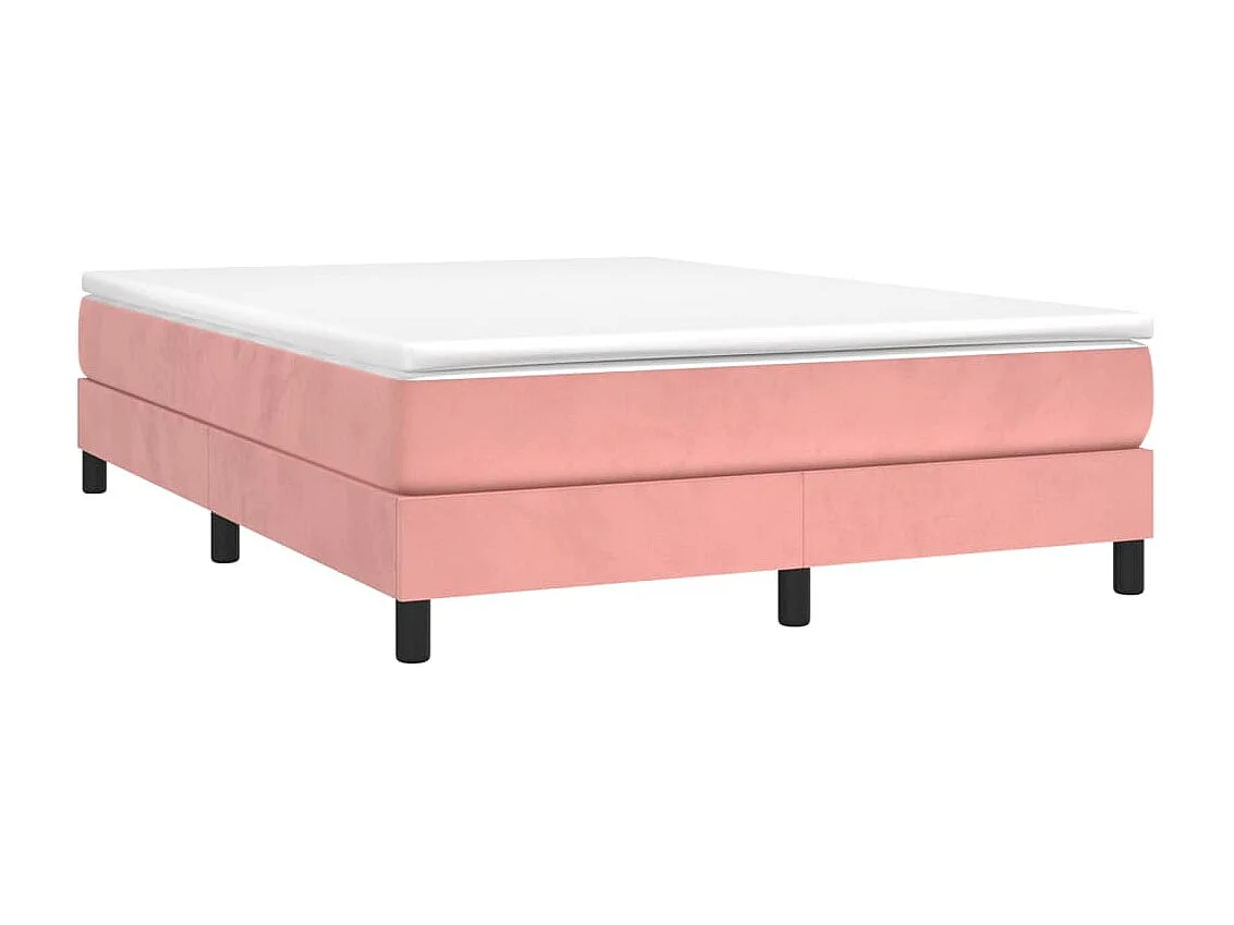 Cama 140x190 cm veludo rosa PT953860