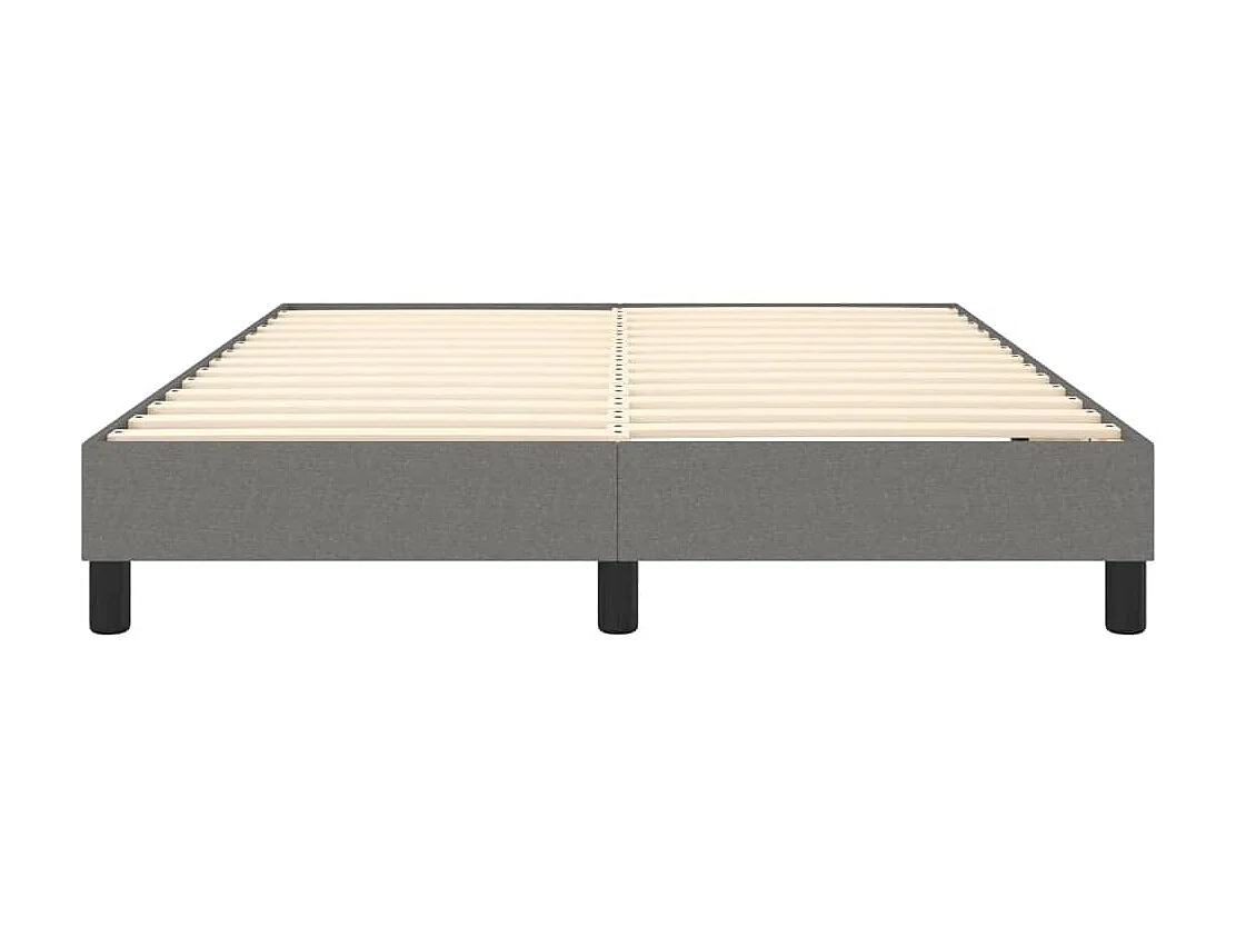 Cama com molas 140x190 cm tecido cinza-escuro PT531062
