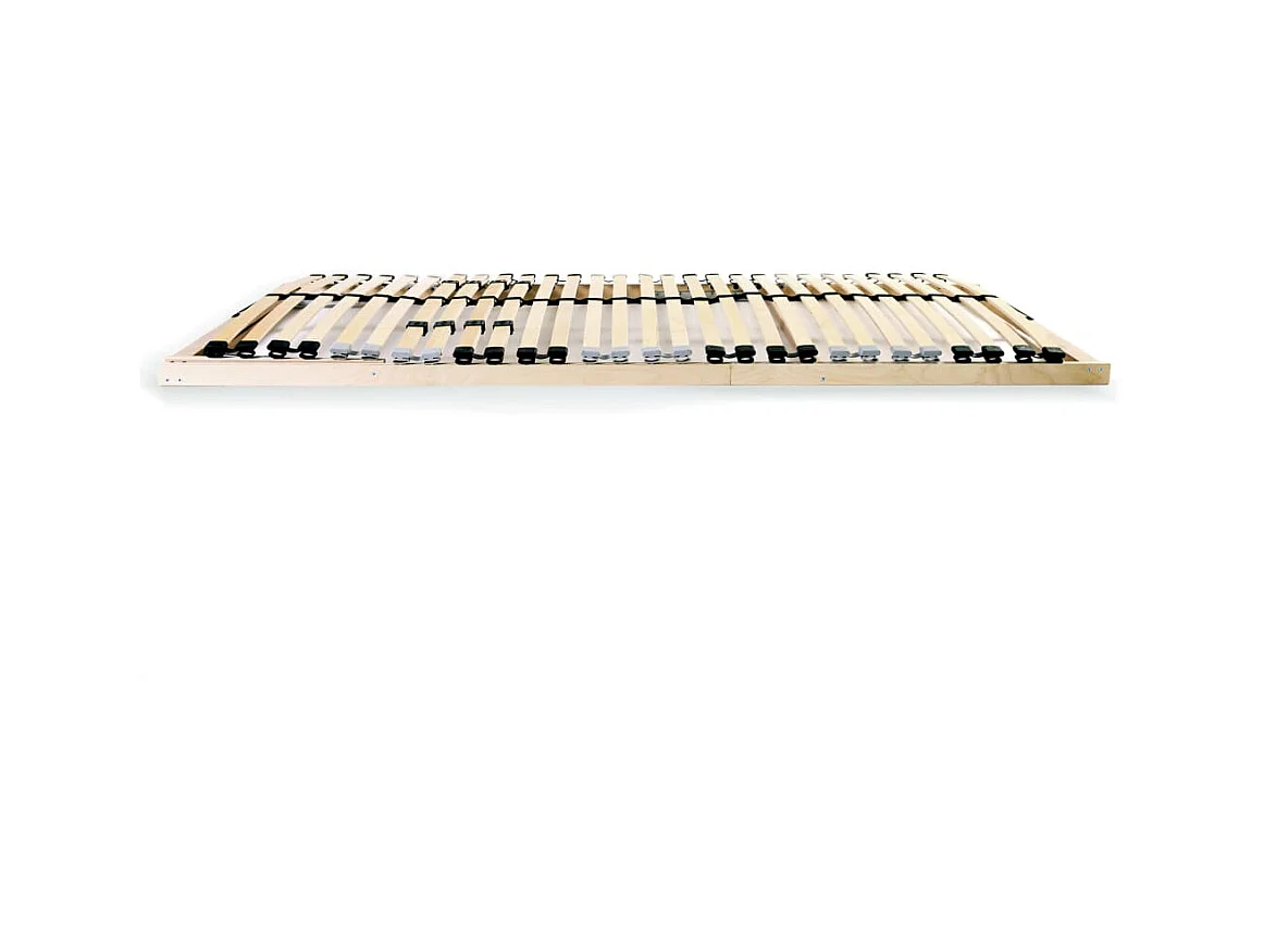 Sommiers cadre à lattes 2 pcs avec 28 lattes 7 zones 90x200 cm WDW73128