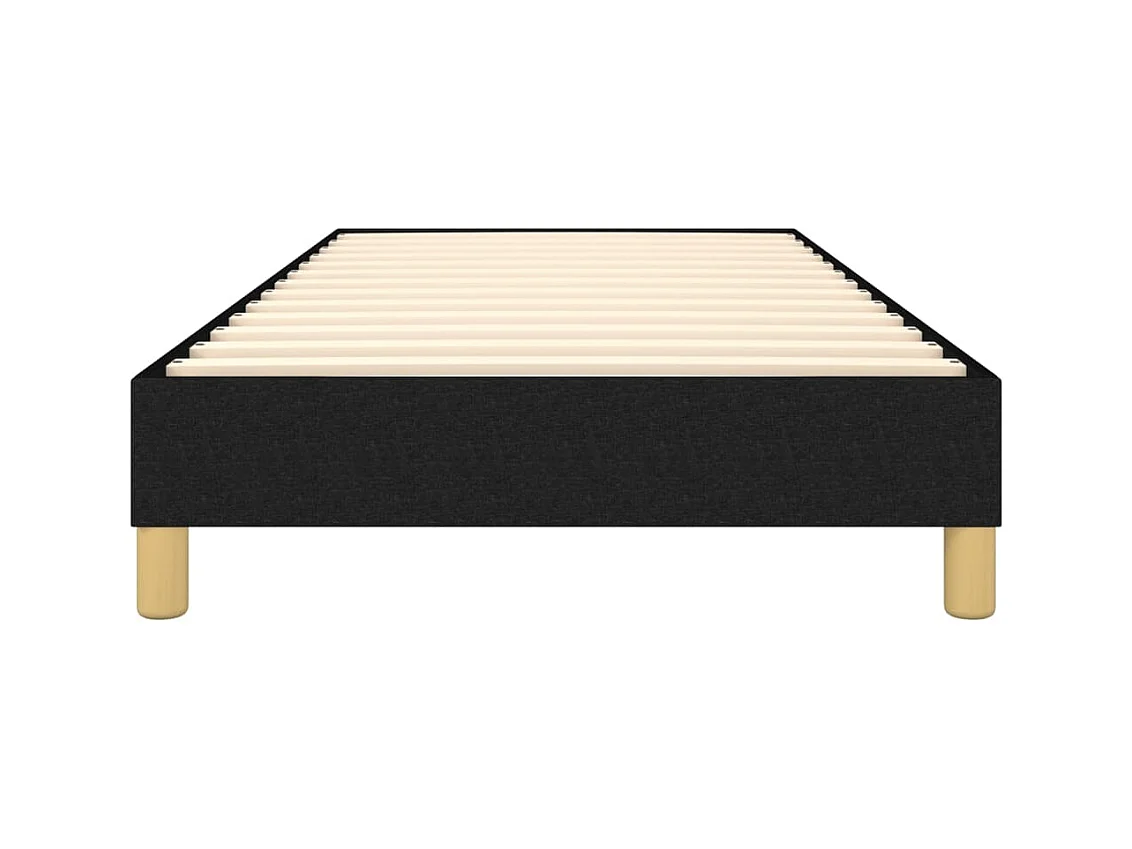 Cama 90x190 cm tecido preto PT839858