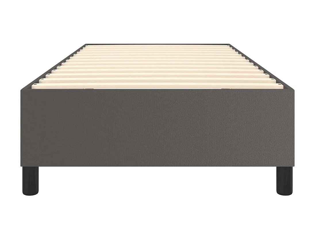 Somier de láminas- 80x200 cm cuero sintético gris ES87778