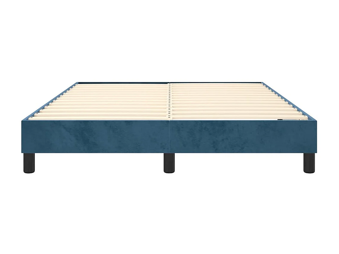 Cama com molas 140x200 cm veludo azul-escuro PT996377