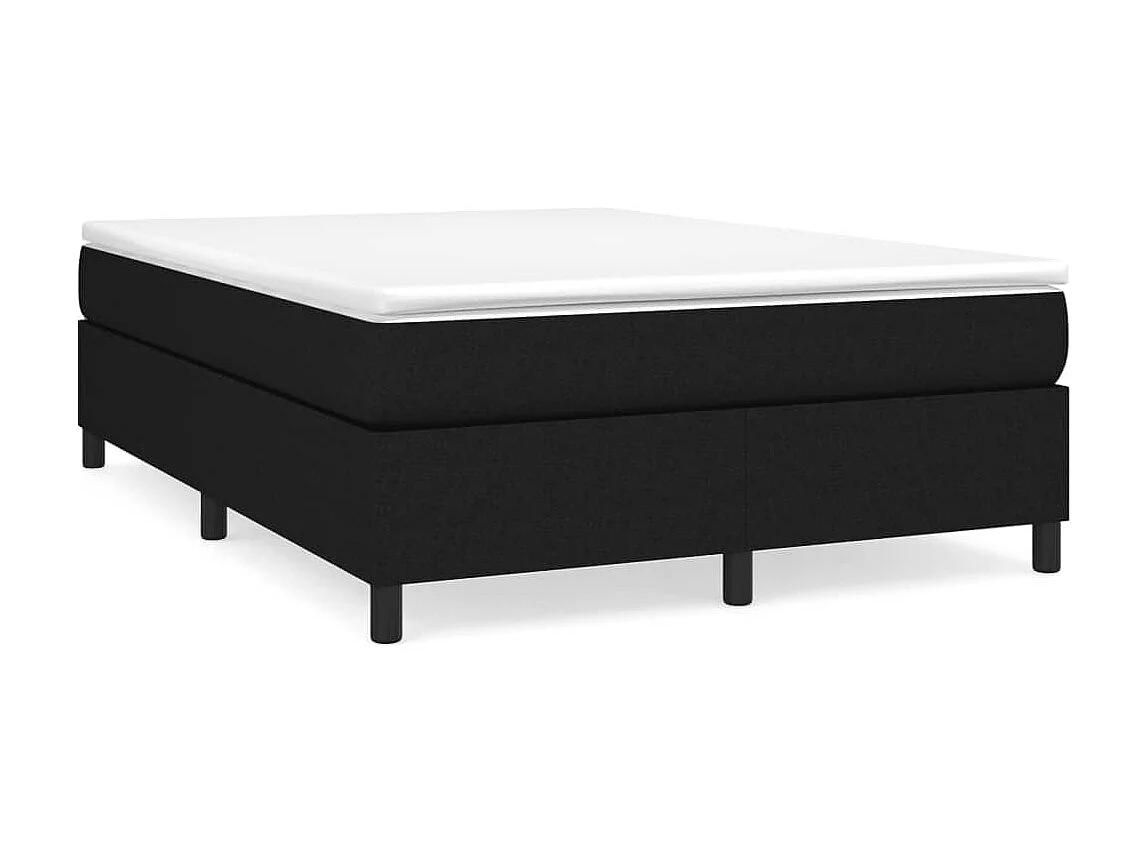 Cama 140x200 cm tecido preto PT405568