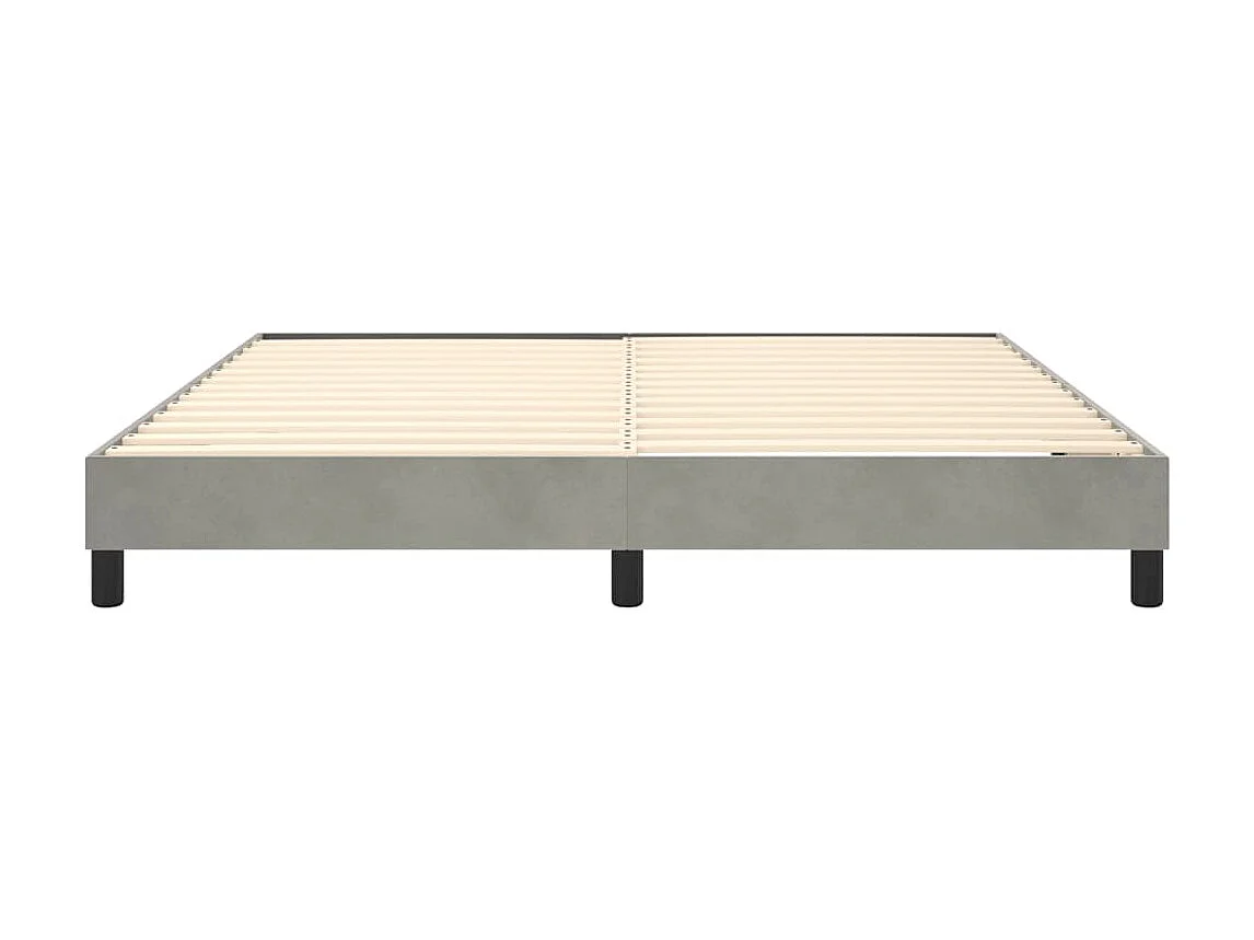 Somier de láminas- 180x200 cm de terciopelo gris claro ES79643