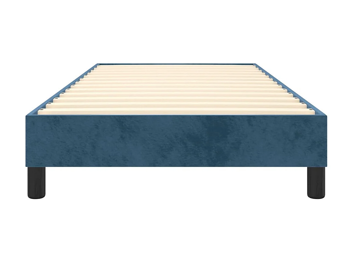 Sommier cadre à lattes de lit Bleu foncé 100x200 cm Velours PDG25790