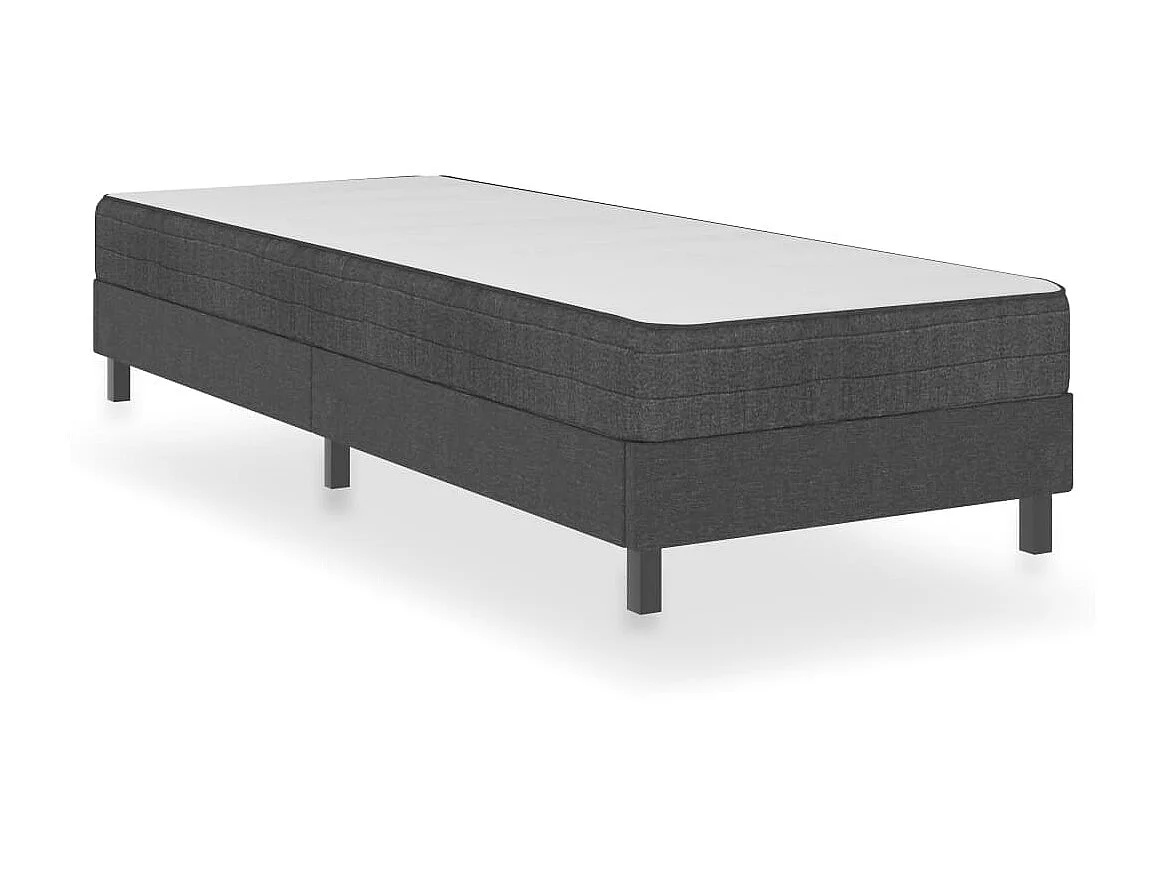 Somier de láminas- 100x200 cm Box Spring tela gris ES25430