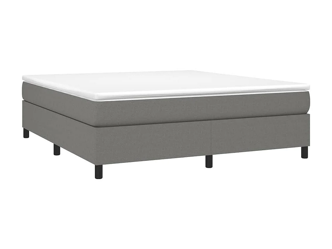 Sommier cadre à lattes de lit Gris foncé 180x200 cm Tissu WEW53043