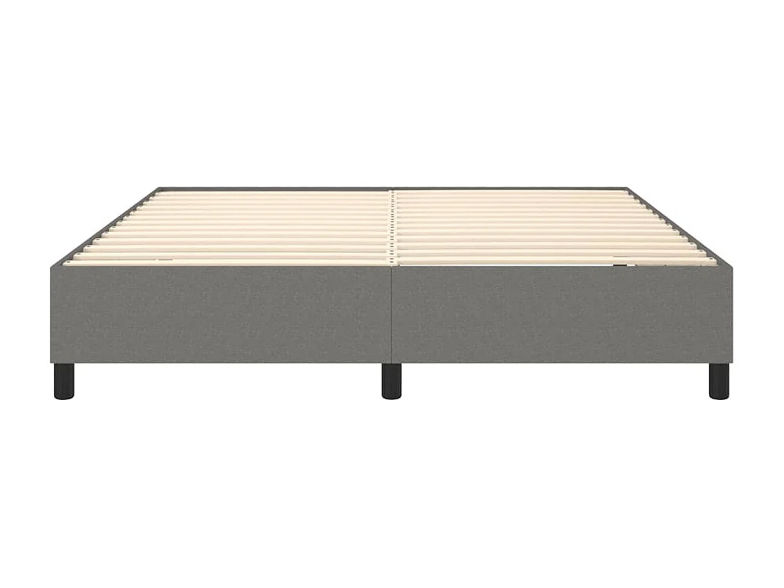 Cama 180x200 cm tecido cinzento-escuro PT829946