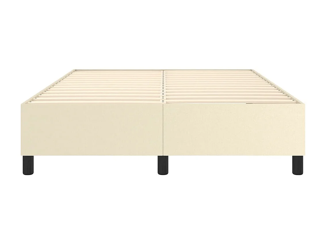 Cama 140x190 cm couro artificial cor creme PT499711