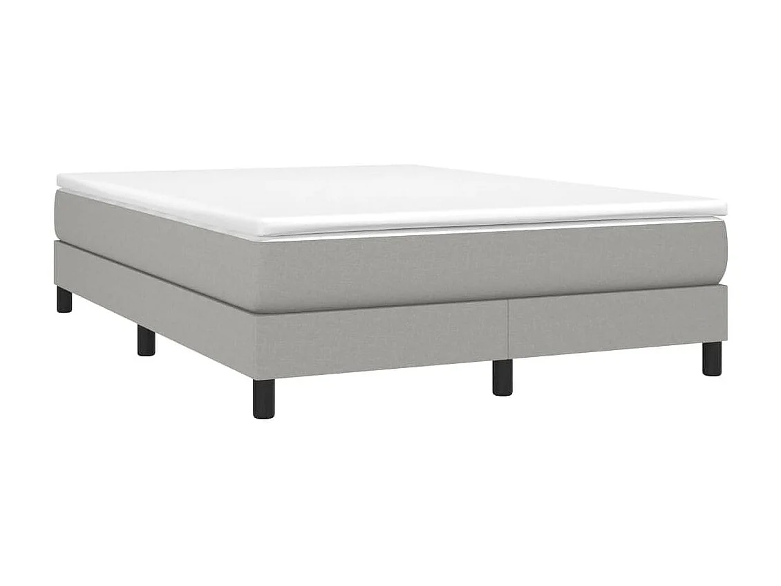 Cama 140x200 cm tecido cinza-claro PT544778