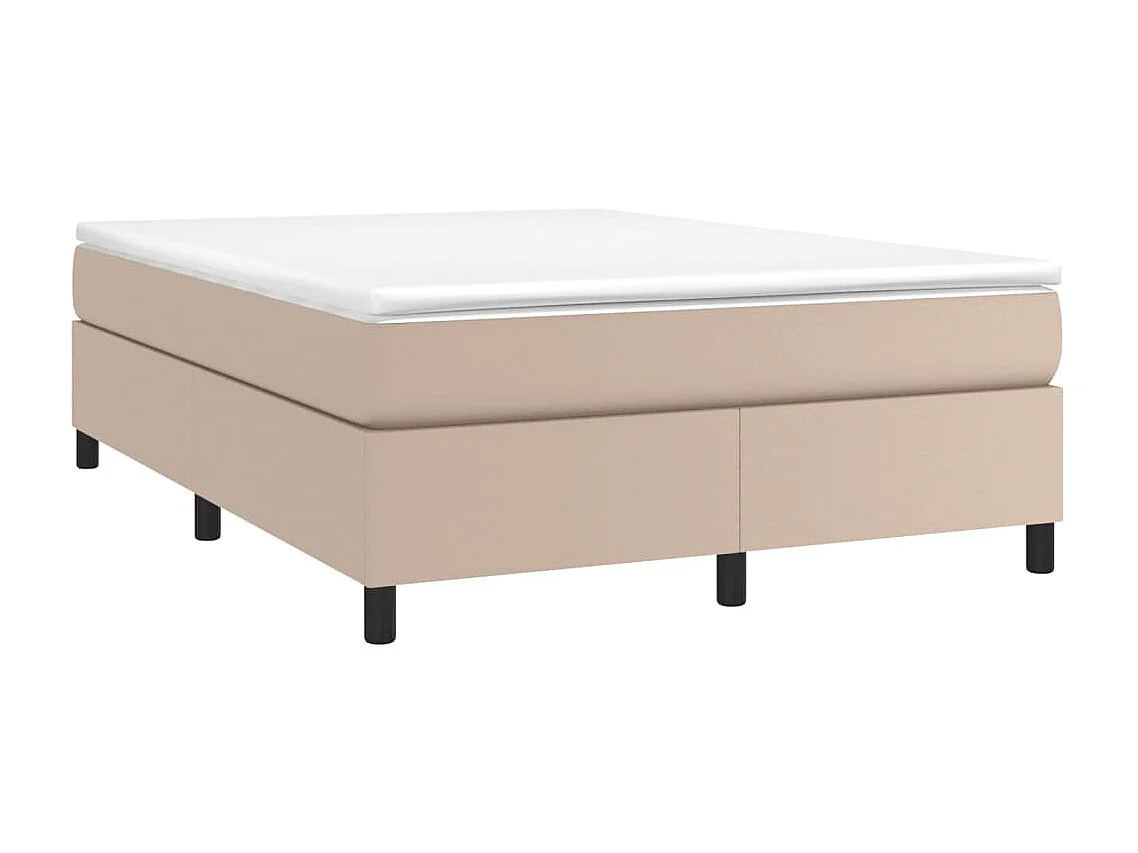 Cama 140x190 cm couro artificial cappuccino PT787211