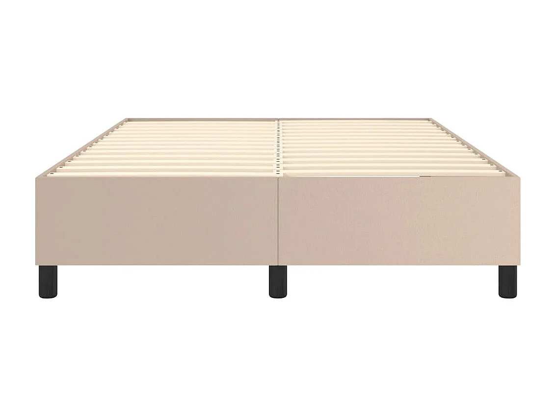 Cama 140x190 cm couro artificial cappuccino PT787211