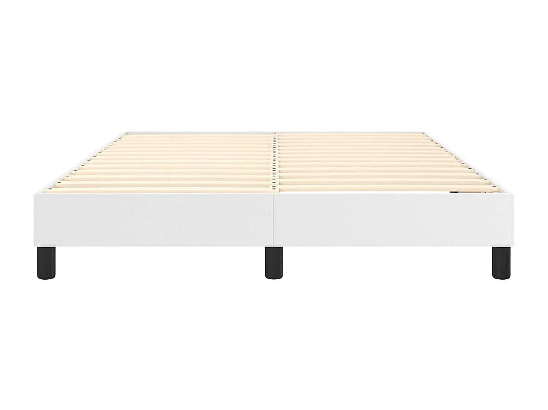 Somier de láminas- 140x190 cm de cuero sintético blanco ES62731