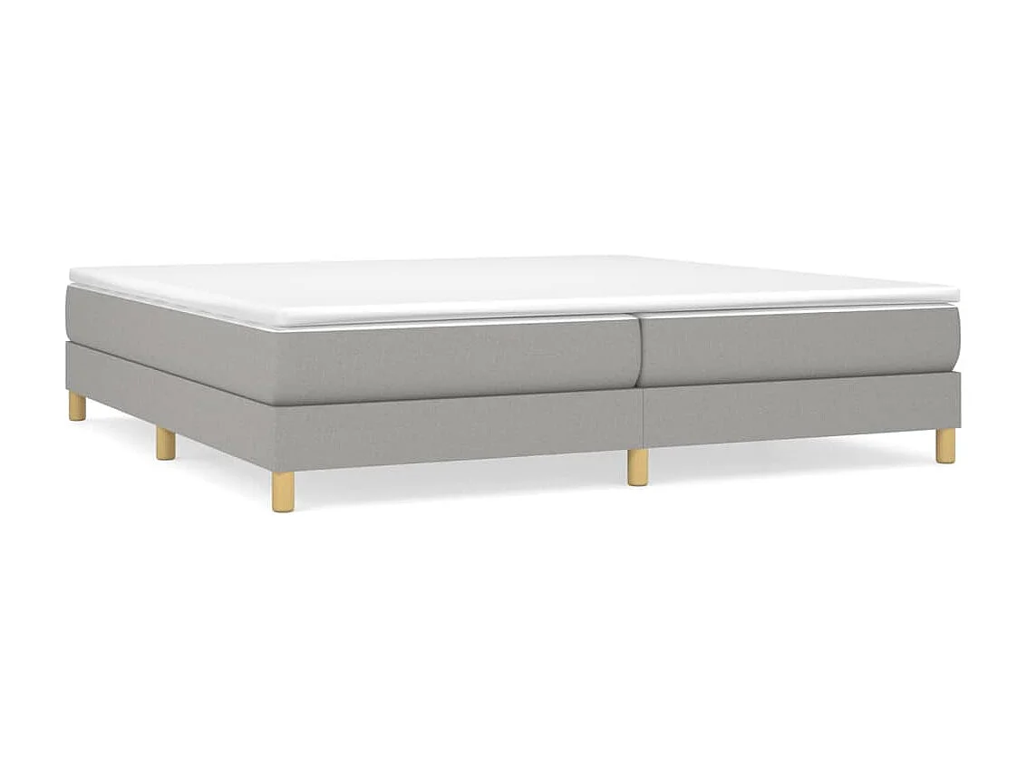 Cama 200x200 cm tecido cinzento-claro PT832624
