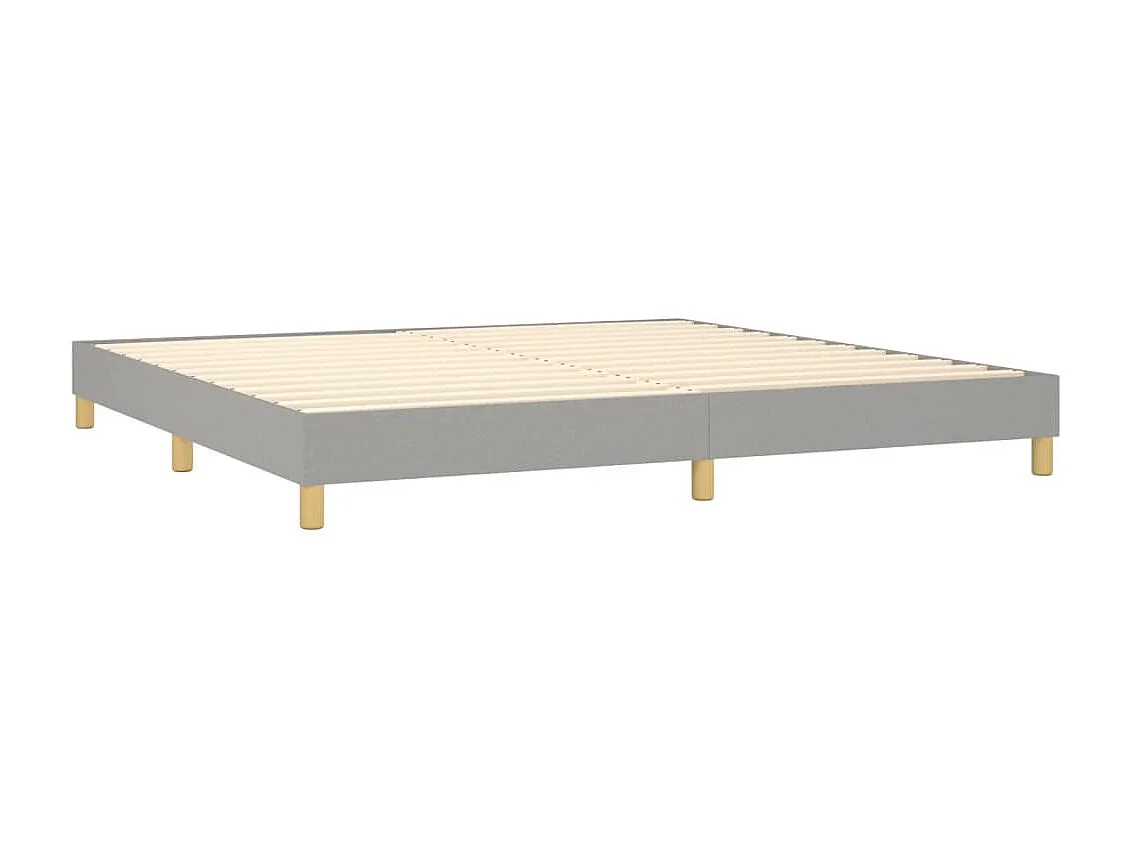 Cama 200x200 cm tecido cinzento-claro PT832624