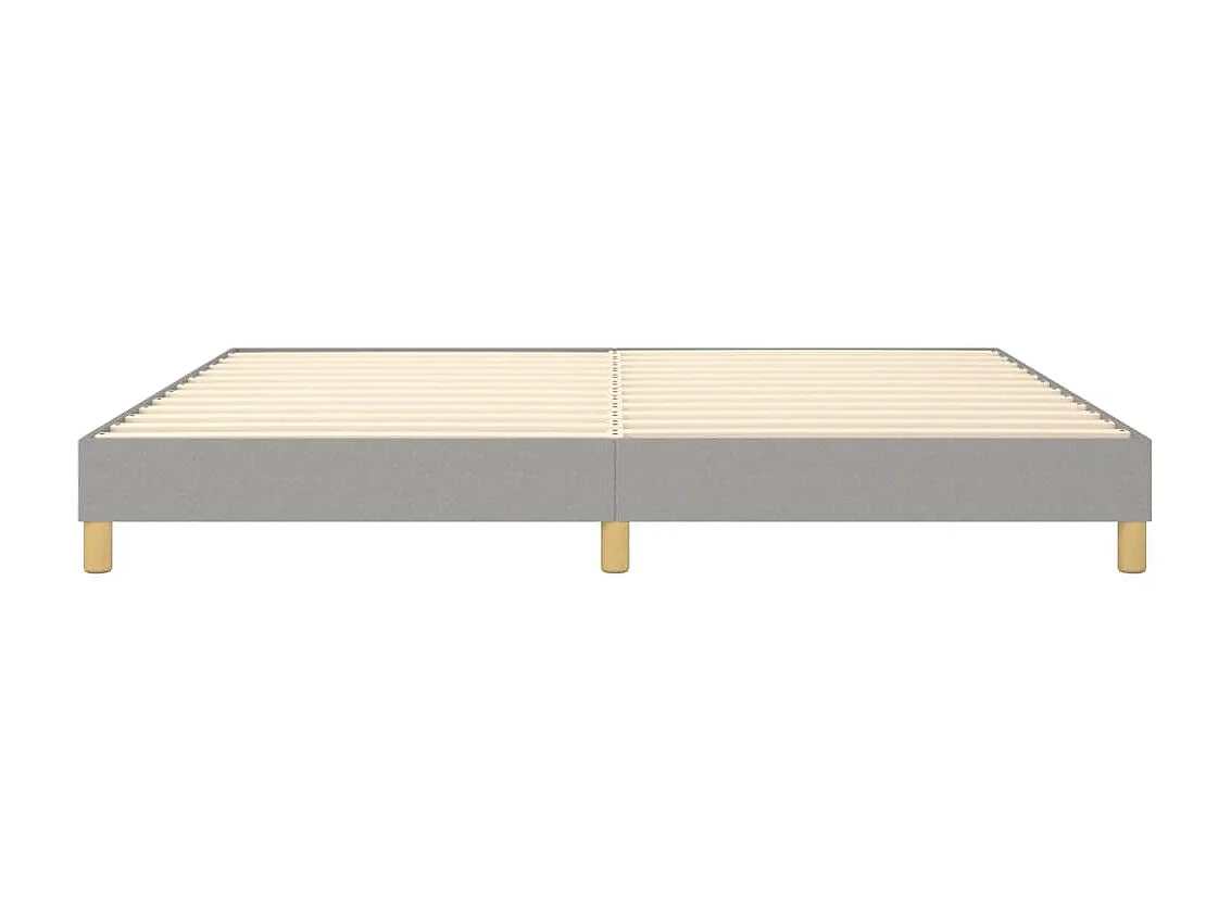 Cama 200x200 cm tecido cinzento-claro PT832624