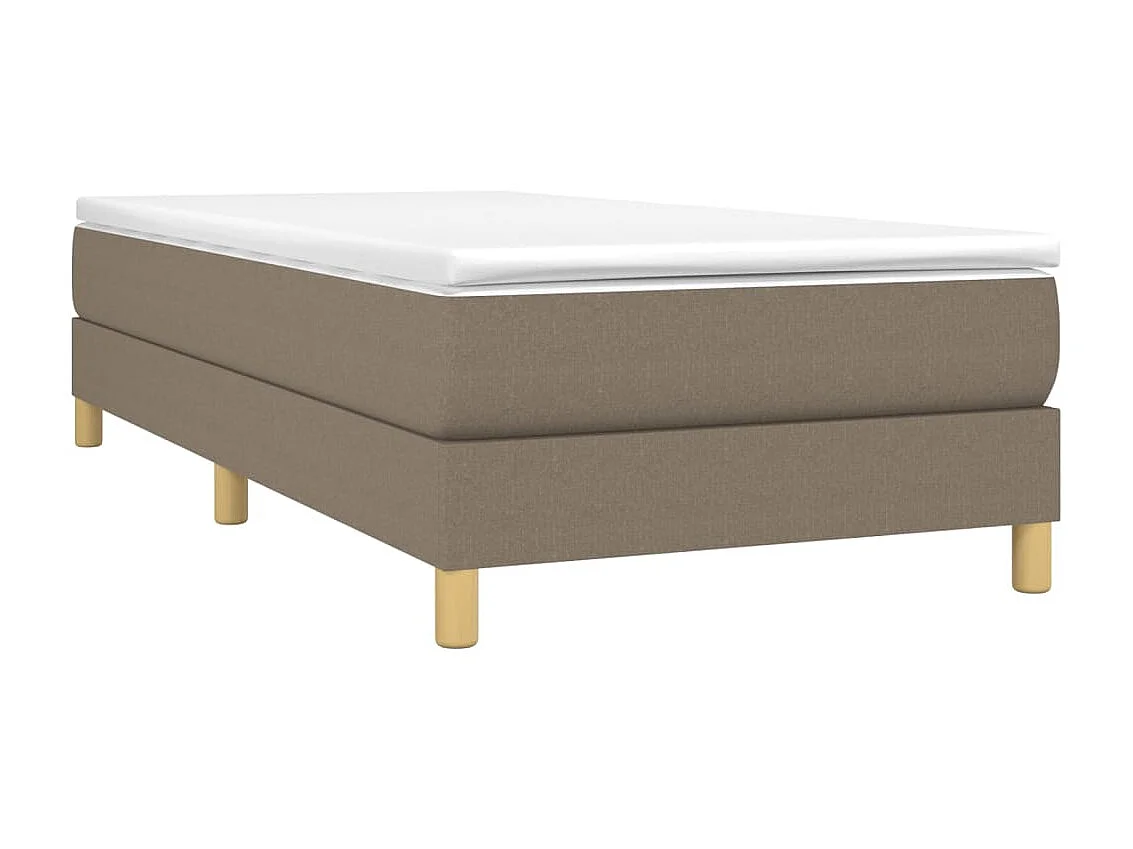 Cama 100x200 cm tecido cinza-acastanhado PT210182