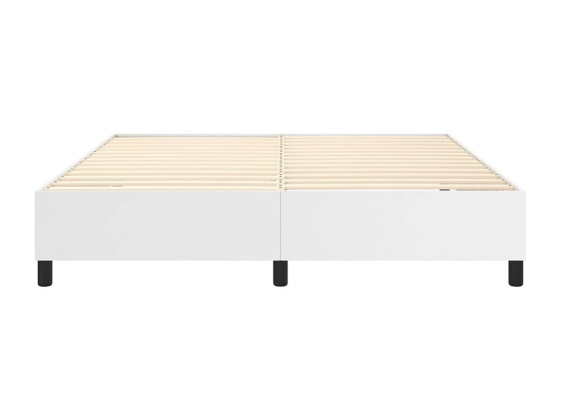 Cama 160x200 cm couro artificial branco PT115368