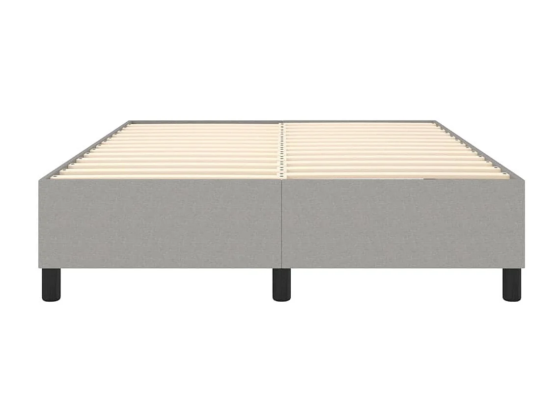 Sommier cadre à lattes de lit Gris clair 140x190 cm Tissu WEW51043