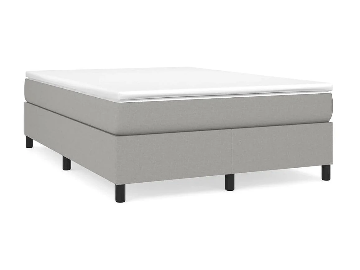 Sommier cadre à lattes de lit Gris clair 140x190 cm Tissu WEW51043