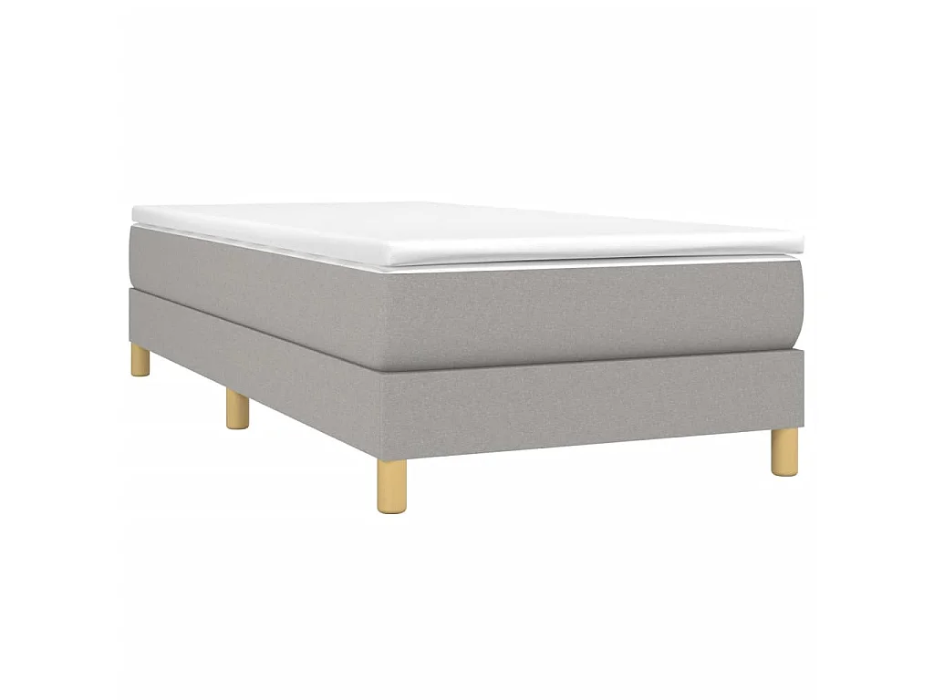 Cama 100x200 cm tecido cinza-claro PT607303