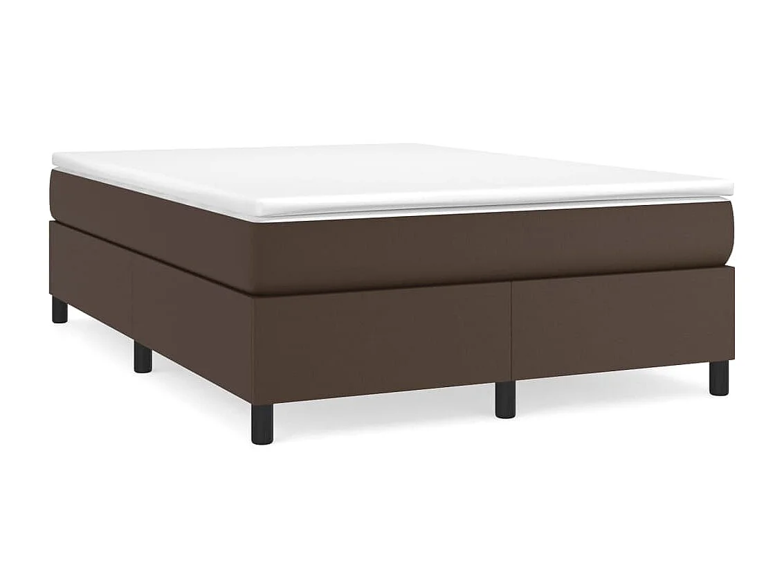 Cama 140x190 cm couro artificial castanho PT742965