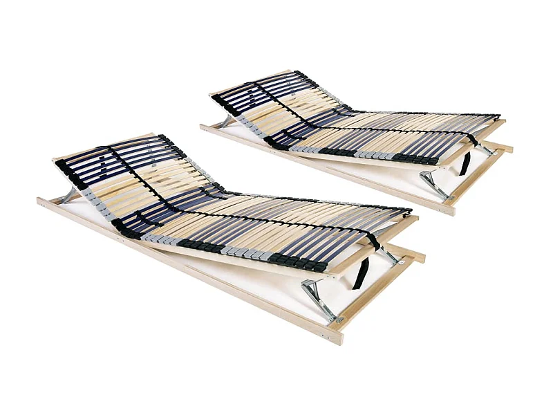 Sommiers cadre à lattes 2 pcs avec 42 lattes 7 zones 90x200 cm WDW68072