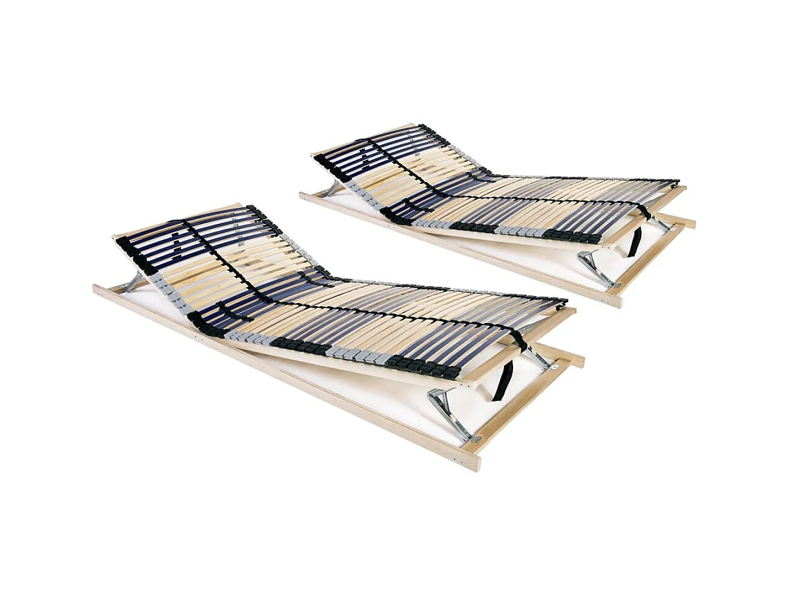 Lattenbodems 2 st met 42 latten 7 zones 90x200 cm NL710841