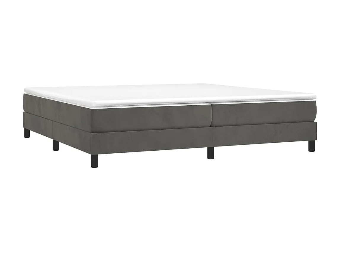 Cama com molas 200x200 cm veludo cinzento-escuro PT205849