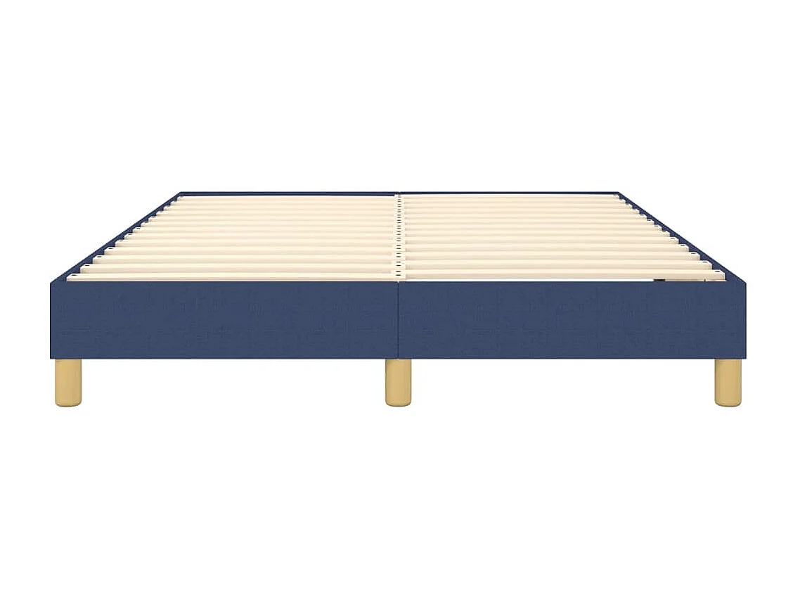Sommier cadre à lattes de lit Bleu 140x190 cm Tissu WEW96070
