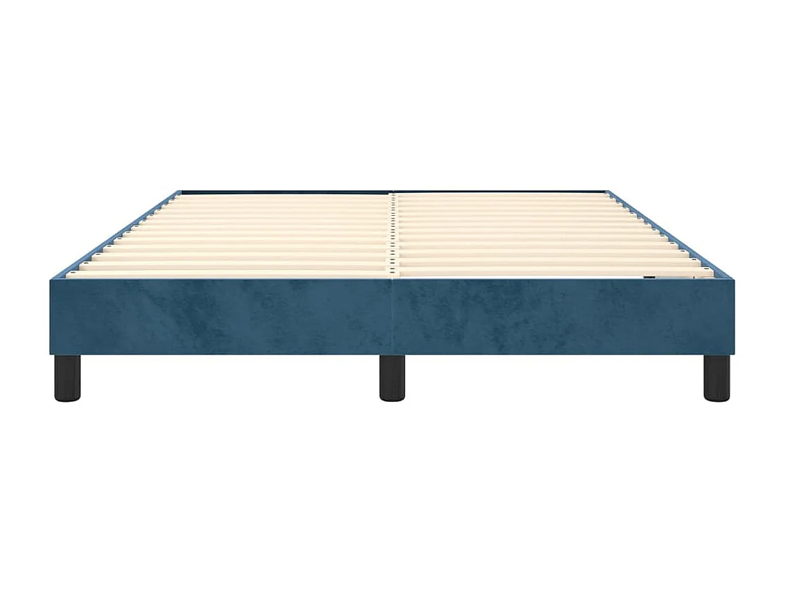 Cama 140x190 cm veludo azul-escuro PT356390