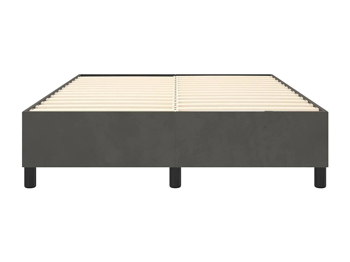 Cama 140x190 cm veludo cinzento-escuro PT644507