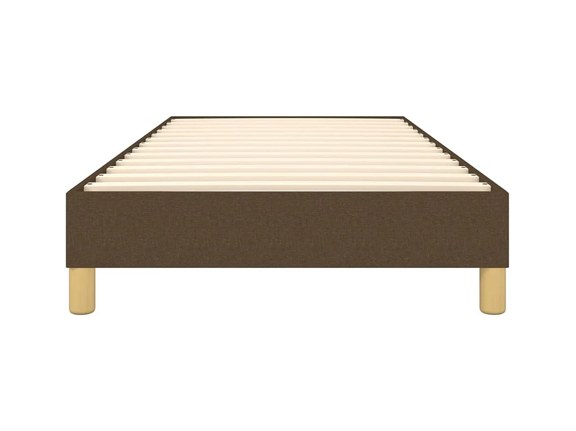 Cama 100x200 cm tecido castanho-escuro PT534135