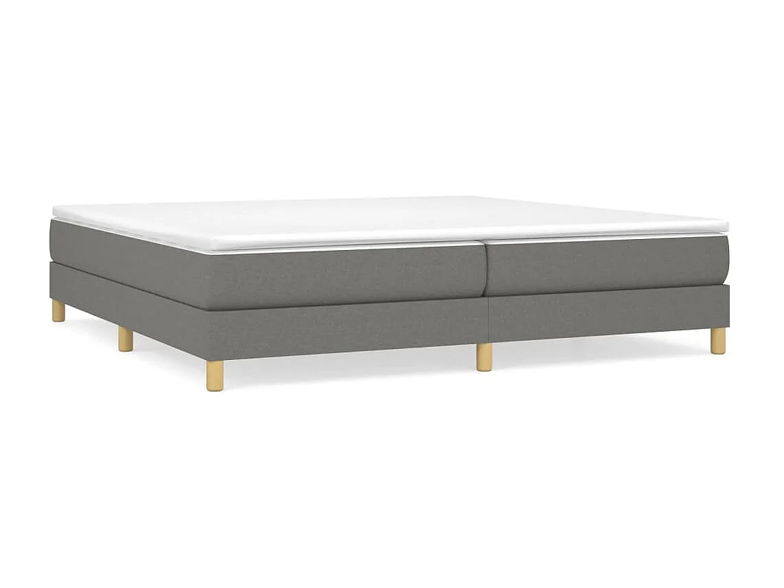 Cama com molas 200x200 cm tecido cinzento-escuro PT553065