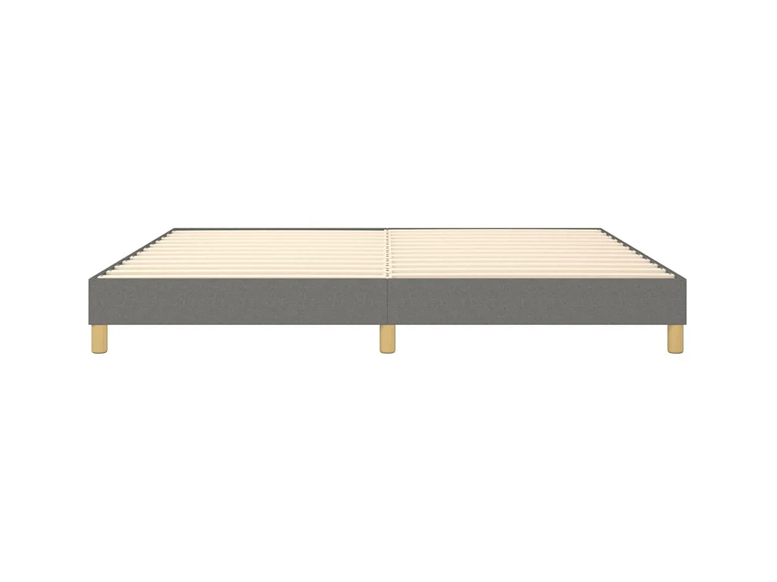Cama com molas 200x200 cm tecido cinzento-escuro PT553065