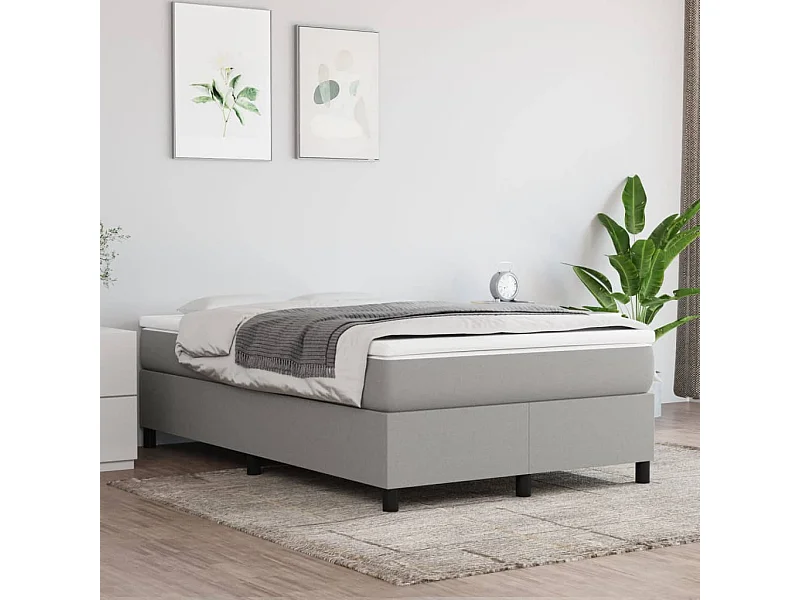 Cama 120x200 cm tecido cinza-claro PT632130