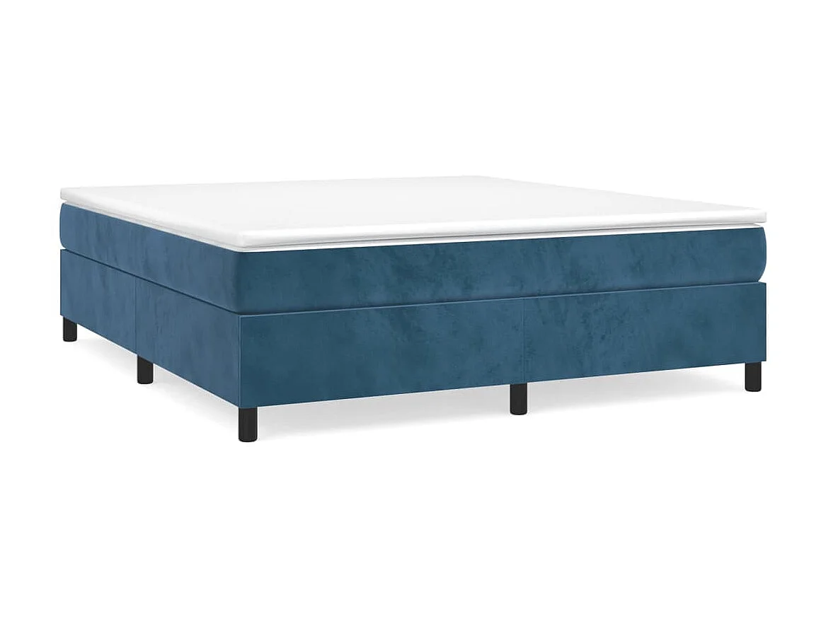 Cama 180x200 cm veludo azul-escuro PT230746