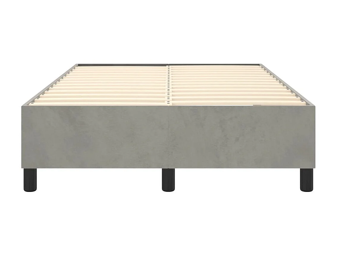 Cama 120x200 cm veludo cinzento-claro PT612392