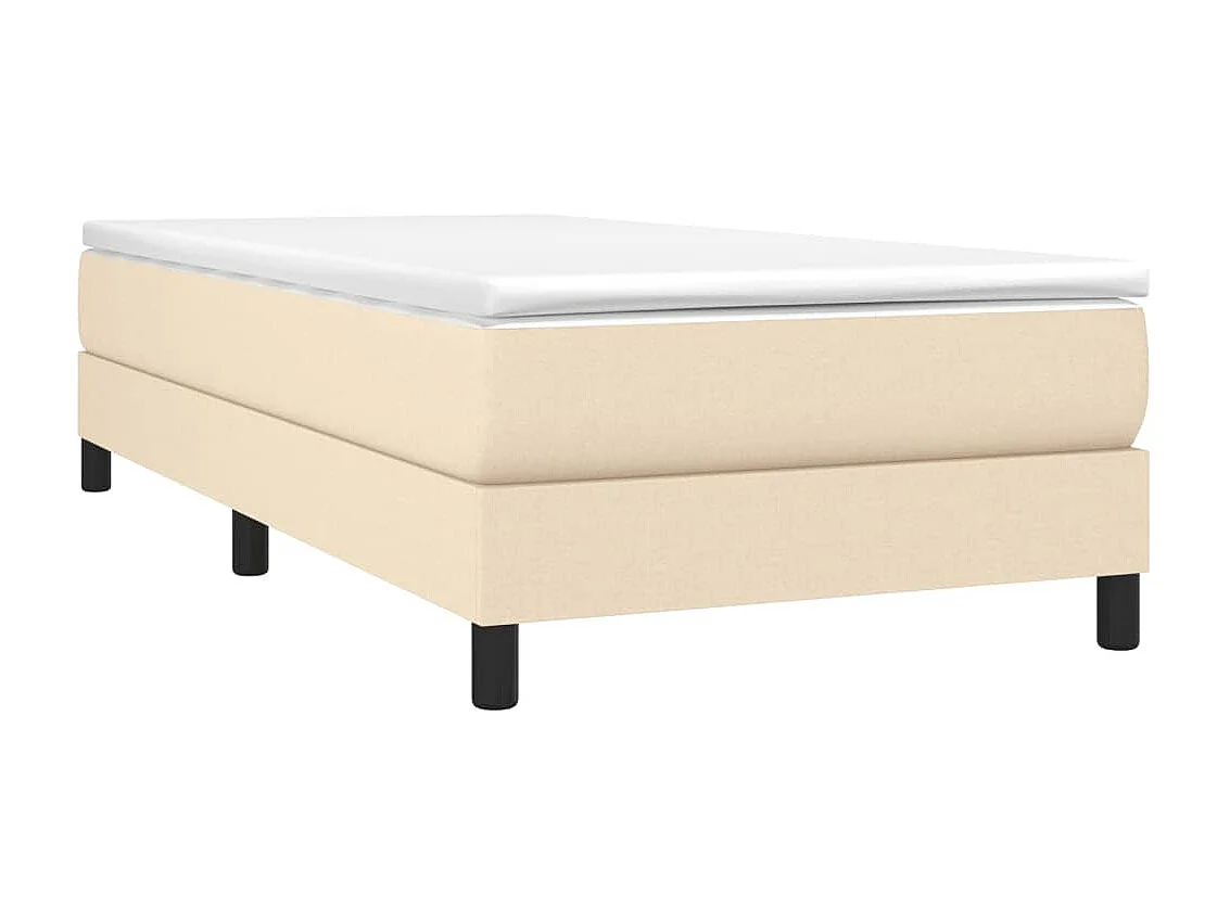 Cama 90x190 cm tecido cor creme PT646993