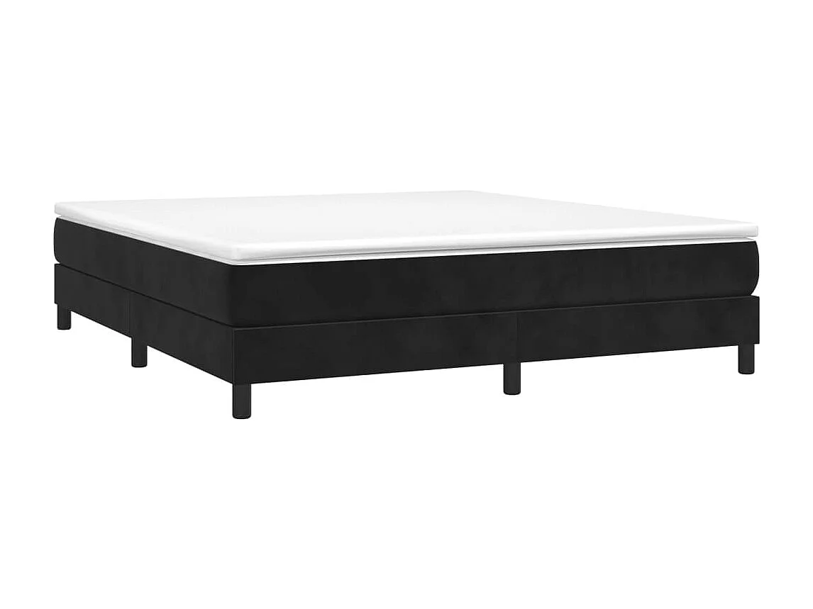 Cama com molas 180x200 cm veludo preto PT737338