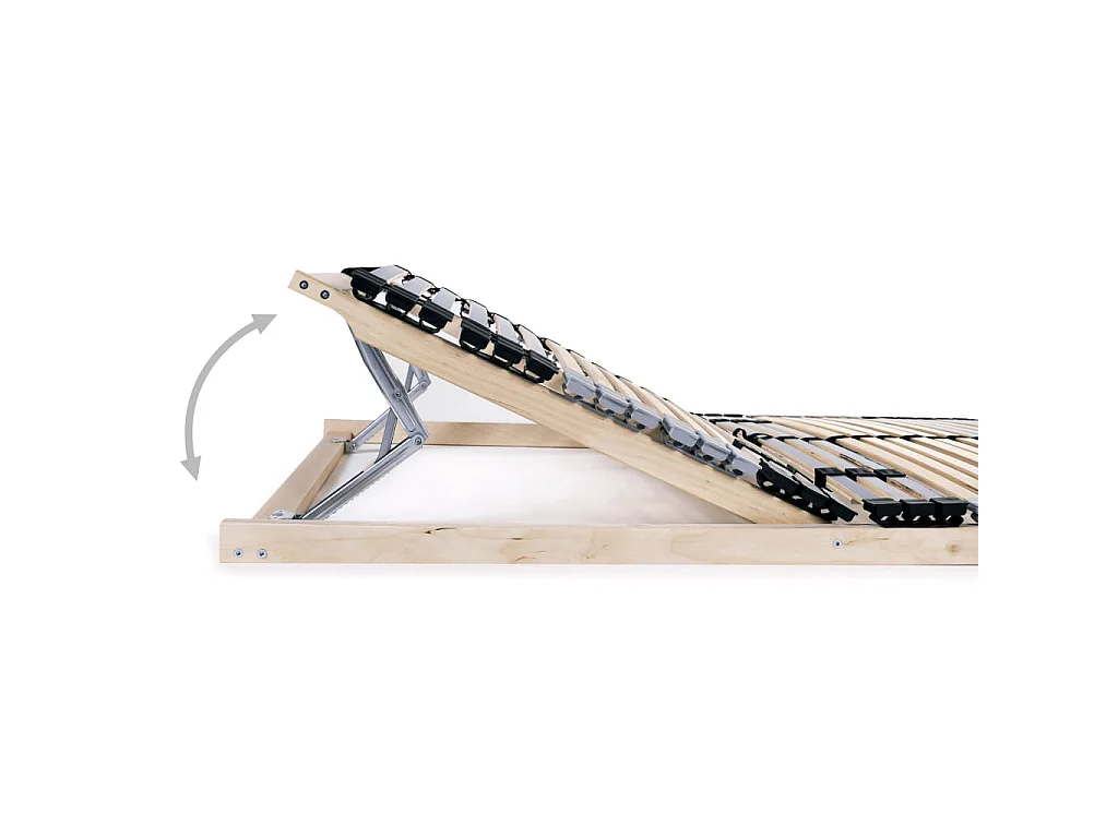 Sommier cadre à lattes avec 42 lattes 7 zones 120 x 200 cm WEW14819