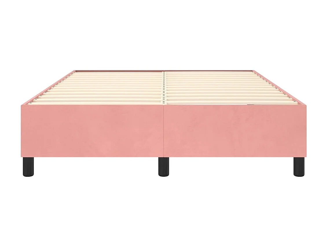 Cama 140x200 cm veludo rosa PT544710