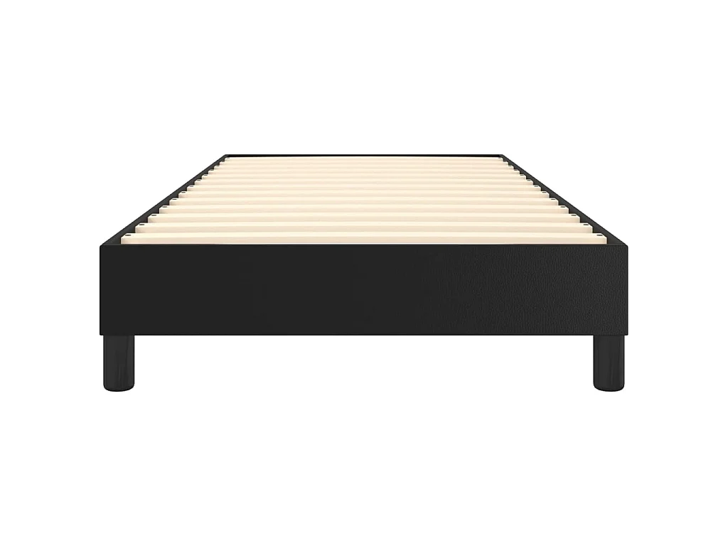 Cama 90x200 cm couro artificial preto PT166364