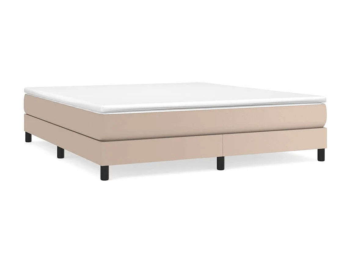 Sommier cadre à lattes de lit Cappuccino 160x200 cm Similicuir WEW77298