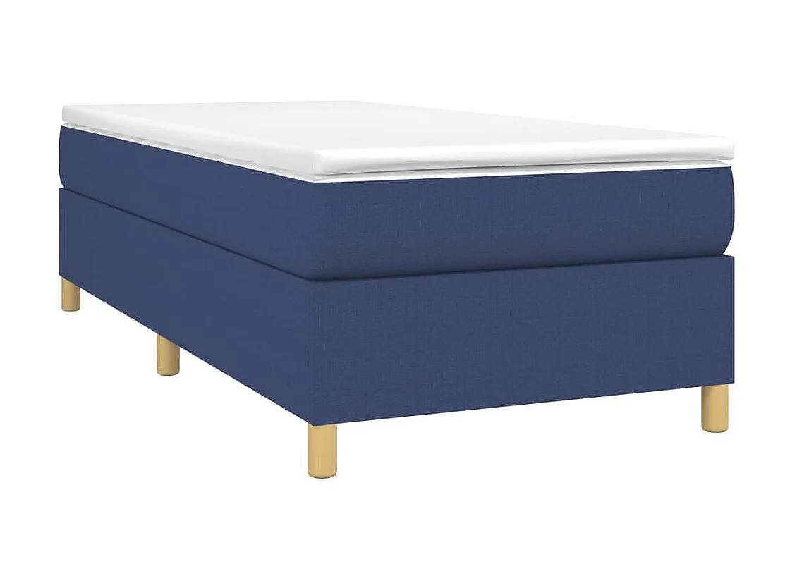 Sommier cadre à lattes de lit Bleu 90x200 cm Tissu UOP12868