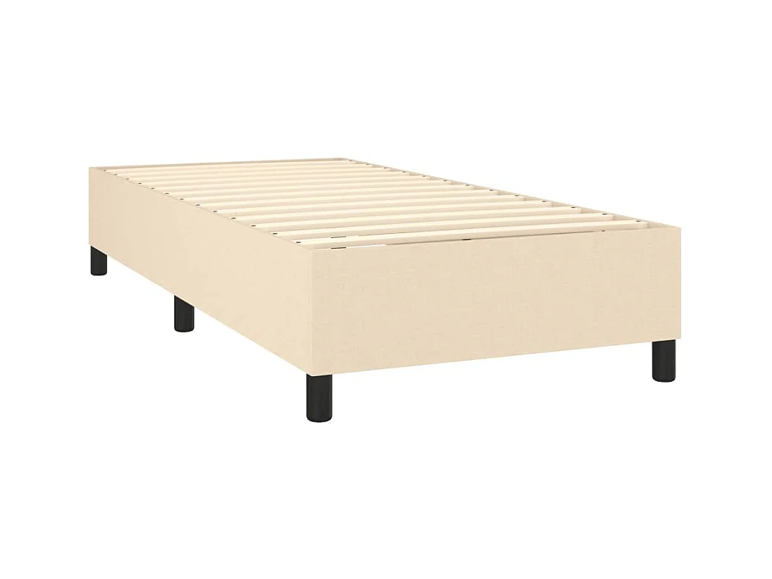 Sommier cadre à lattes de lit Crème 100x200 cm Tissu UOP52586