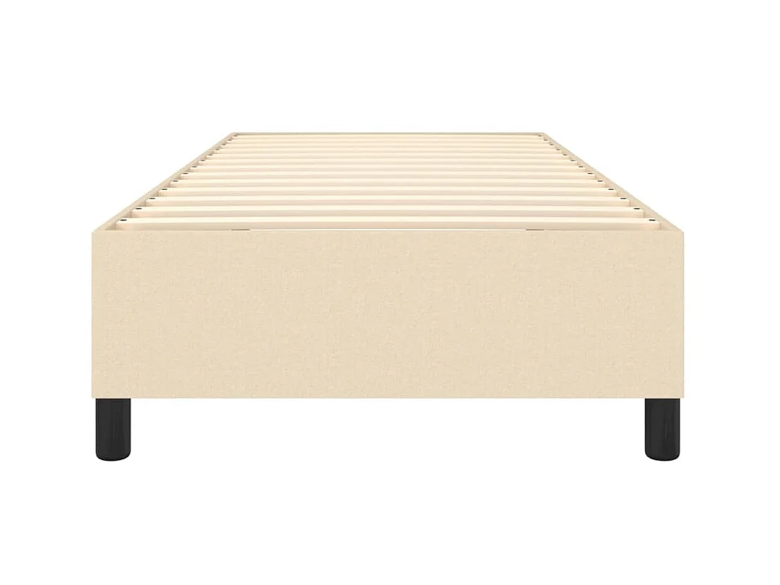 Sommier cadre à lattes de lit Crème 100x200 cm Tissu UOP52586