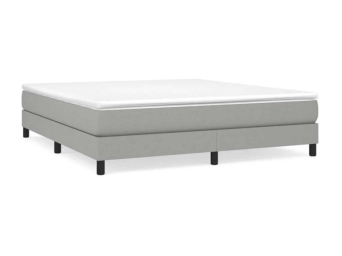 Cama 180x200 cm tecido cinza-claro PT325687