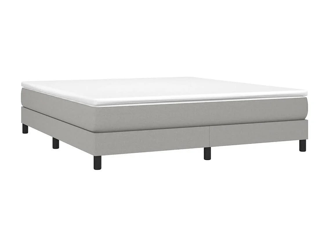 Cama 180x200 cm tecido cinza-claro PT325687