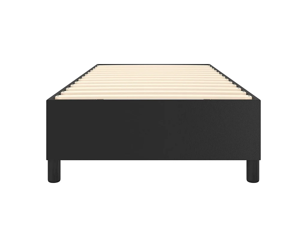 Cama 90x200 cm couro artificial preto PT819314